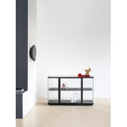 Functionals Stolp Low vitrinekast - zwart