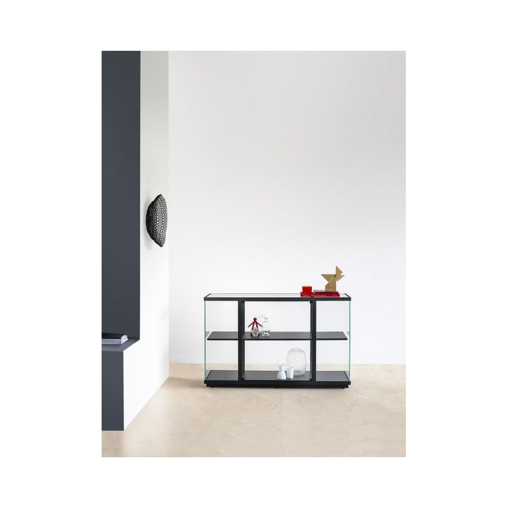 Functionals Stolp Low vitrinekast - zwart