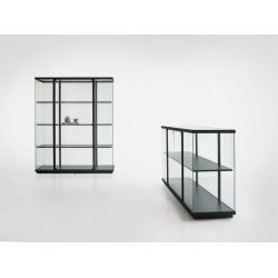 Functionals Stolp High vitrinekast - zwart