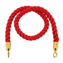 Koord van henneptouw tbv afzetpaal - messing/rood