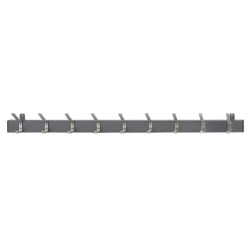 Basic wandkapstok 138cm met 9 dubbele haken - grijs