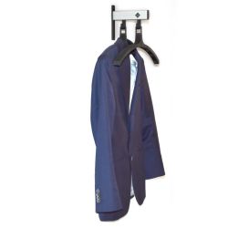 Basic Pro-line wandgarderobe met 2 kledinghangers - grijs/zwart