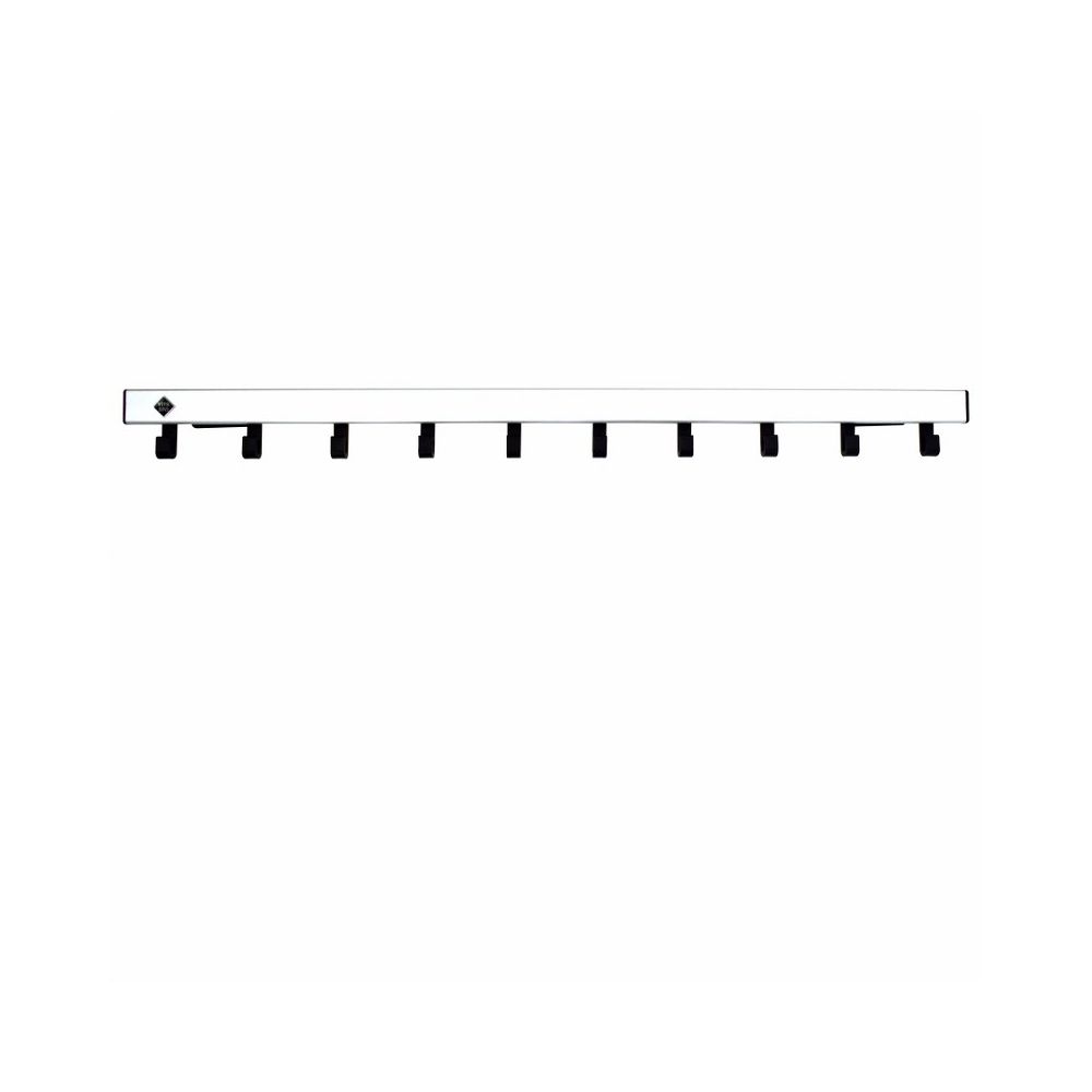 Basic Pro-line wandkapstok met 10 haken - grijs/zwart