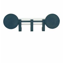 Basic Pro-line magnetische wandkapstok  3 haken - grijs/zwart