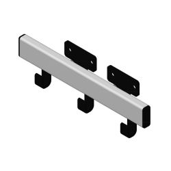 Basic Pro-line wandkapstok met 3 haken - grijs/zwart