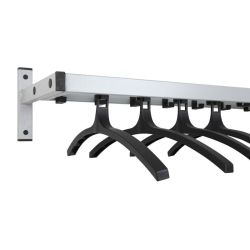 Basic Safe wandkapstok met 19 haken aan de achterzijde - grijs/zwart