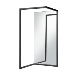 Functionals Frame S wandkapstok met spiegel - zwart