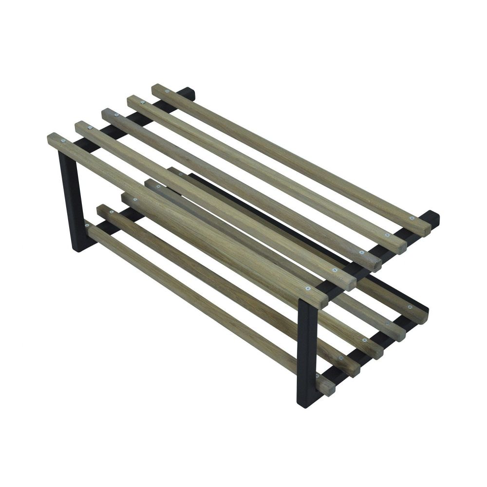 Spinder Design schoenenrek Marco - zwart/eikenhout