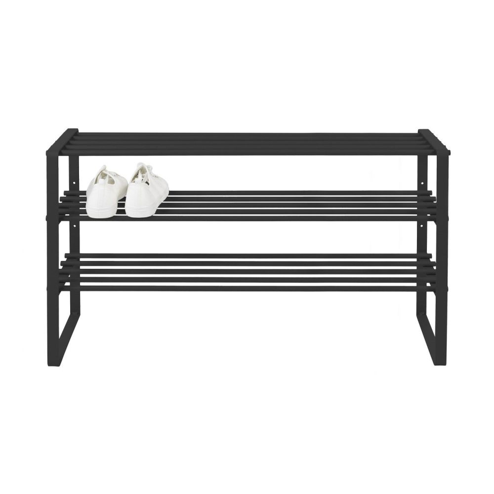 Spinder Design dubbel schoenenrek Rex 2 100cm - zwart