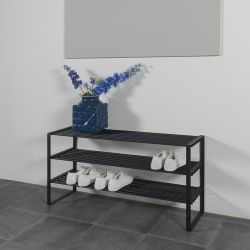 Spinder Design dubbel schoenenrek Rex 2 100cm - zwart