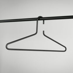Spinder Design kledinghangers Senza 6 (set van 3 stuks) - zwart