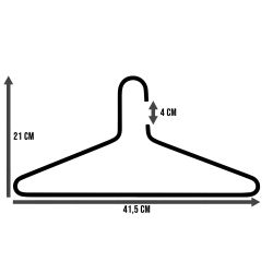 Spinder Design kledinghangers Senza 6 (set van 3 stuks) - zwart