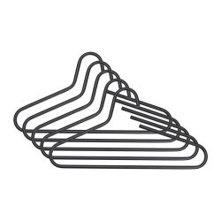 Spinder Design kledinghangers Victorie (set van 5 stuks) - zwart
