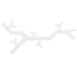 Functionals Tree Hooked wandkapstok - wit