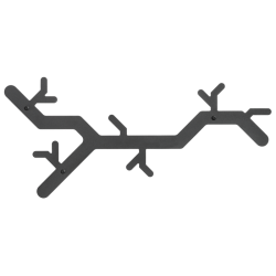 Functionals Tree Hooked wandkapstok - zwart