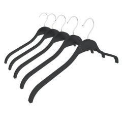 Functionals Grip soft touch kledinghanger (set van 5 stuks) - zwart 