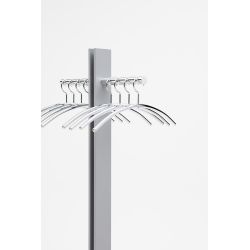 Cascando staande garderobe Standfree-P incl. paraplustandaard - aluminiumgrijs