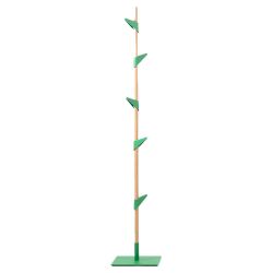 Cascando staande eikenhout kapstok Bamboo 1 - groene haken
