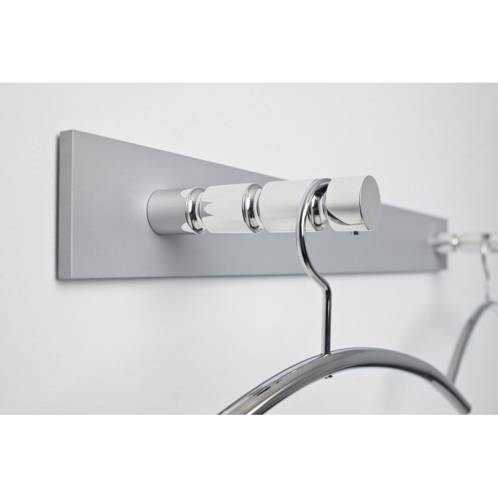 Cascando Hangon Double 6 wandgarderobe voor 6 kledinghangers - aluminium