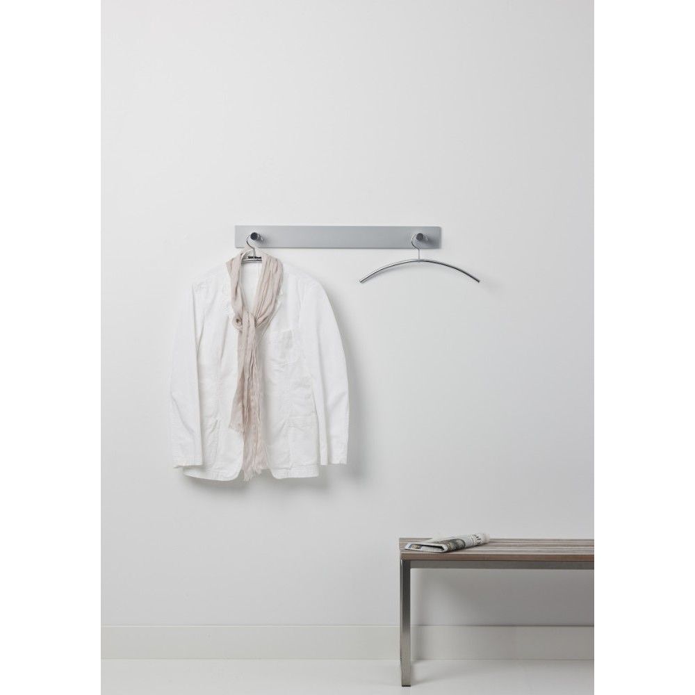 Cascando Hangon Double 2 wandgarderobe voor 2 kledinghangers - aluminium