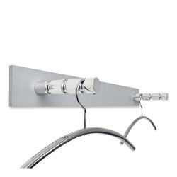 Cascando Hangon Double 8 wandgarderobe voor 8 kledinghangers - aluminium