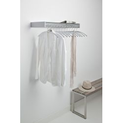 Cascando Hangon 12 wandgarderobe voor 12 kledinghangers - aluminium