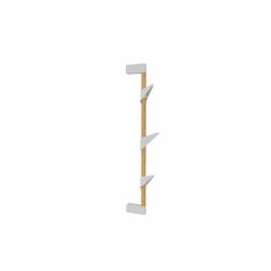 Cascando wandkapstok Bamboo wall 3 eikenhout - witte haken