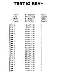 Functionals Tertio BDV+ vrijstaande dubbele garderobebank met tassenrek