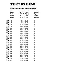 Functionals Tertio BEW wand-garderobebank