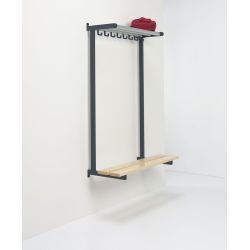 Functionals Tertio BEW+ wand-garderobebank met tassenrek