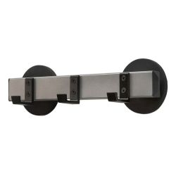 Basic HIQ magnetische wandkapstok met 3 haken - grijs/zwart