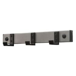 Basic HIQ wandkapstok met 3 haken - grijs/zwart