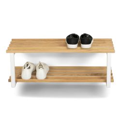 Spinder Design Rizzoli/Marco schoenenrek - wit/eikenhout