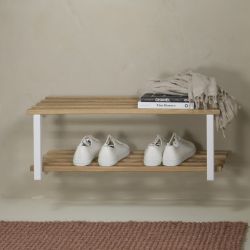 Spinder Design Rizzoli/Marco schoenenrek - wit/eikenhout