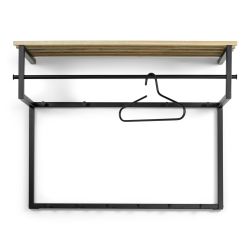 Spinder Design Rizzoli XL (100 cm) wandkapstok - zwart/eikenhout