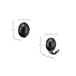 Spinder Design Tick kapstok - silky taupe
