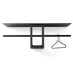 Spinder Design Luno Small 100 wandkapstok - zwart