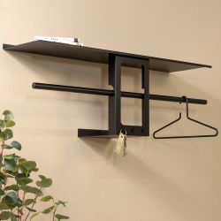 Spinder Design Luno Small 100 wandkapstok - zwart