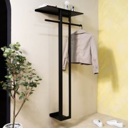Spinder Design Luno large 70 wandkapstok - zwart