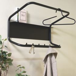 Spinder Design Flux wandkapstok - zwart
