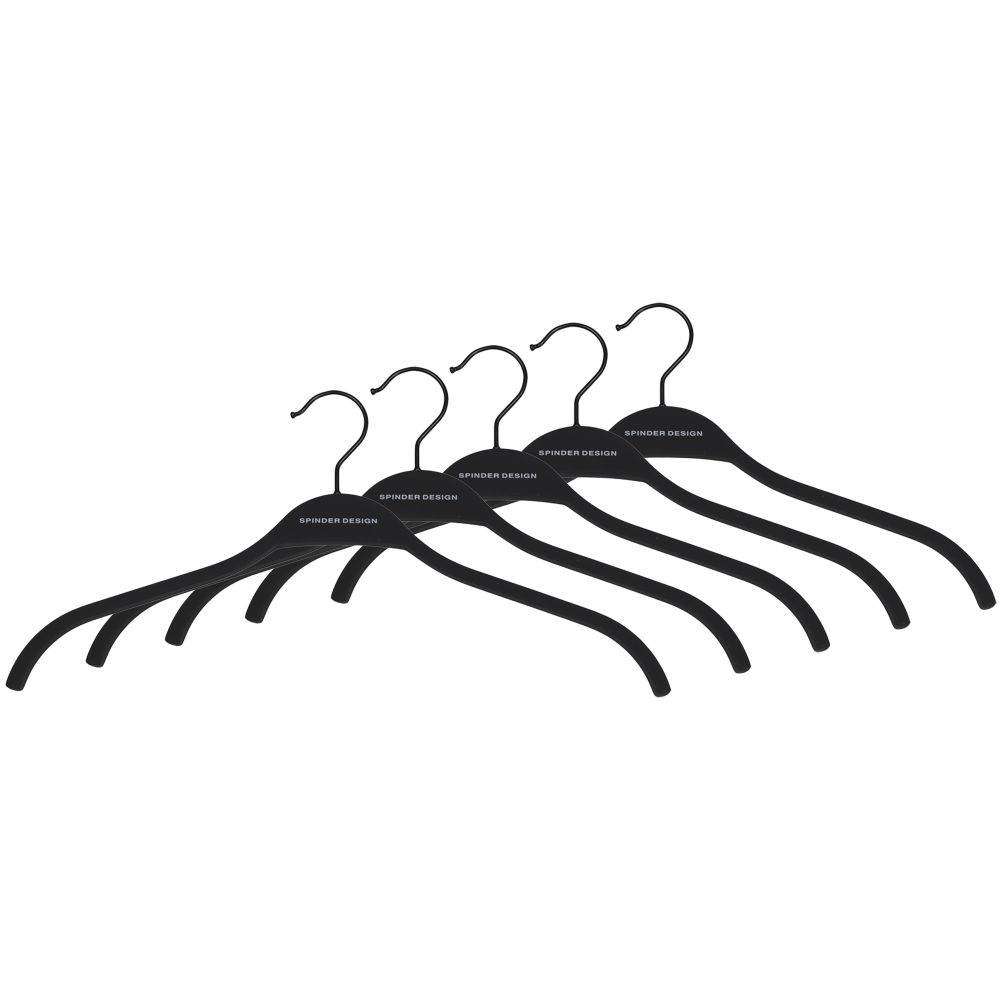 Spinder Design Rosa kledinghangers - zwart