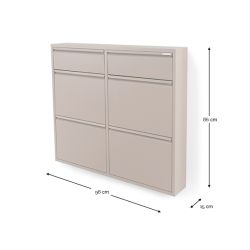 Spinder Design Billy 6 schoenenkast - silky taupe