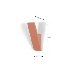 Spinder Design Angle 1 wandkapstok - clay terra