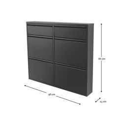 Spinder Design Billy 6 schoenenkast - zwart
