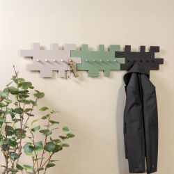 Spinder Design Tetromino wandkapstok - dusty green