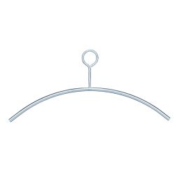Kledinghanger ø10mm met dicht oog RVS